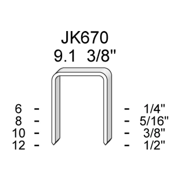 JK670-hakaset: mitat ja pituudet