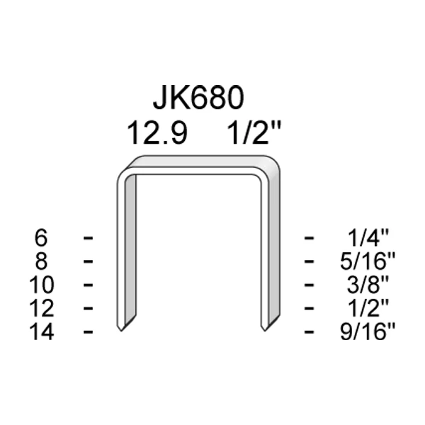 JK680-hakaset: mitat ja pituudet