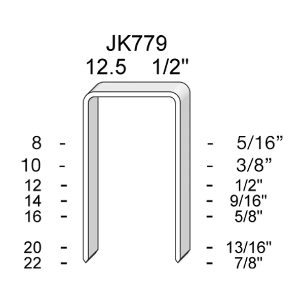 JK779-hakaset: mitat ja pituudet